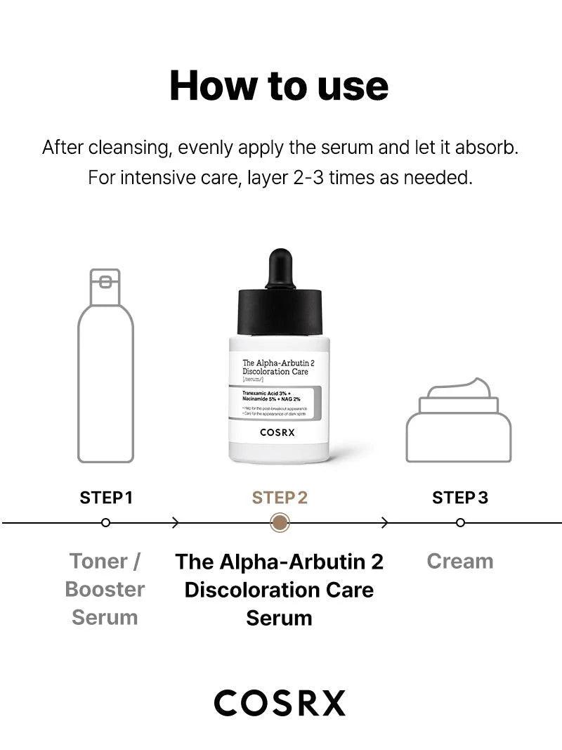COSRX The Alpha-Arbutin 2 Discoloration Care Serum 50ml-thekimyoung.com