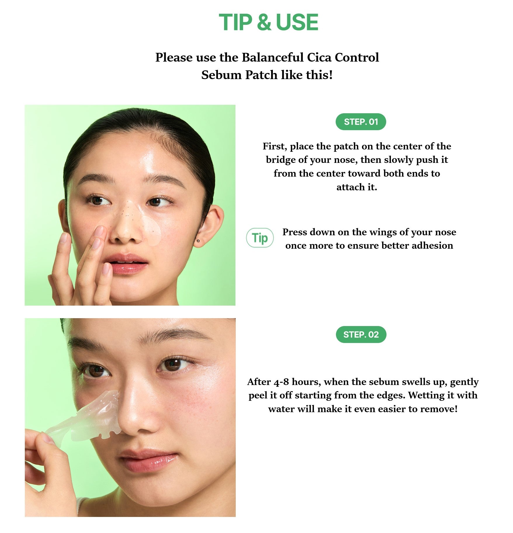Torriden - Balanceful Control Cica Nose Patch (5 Patch)-thekimyoung.com