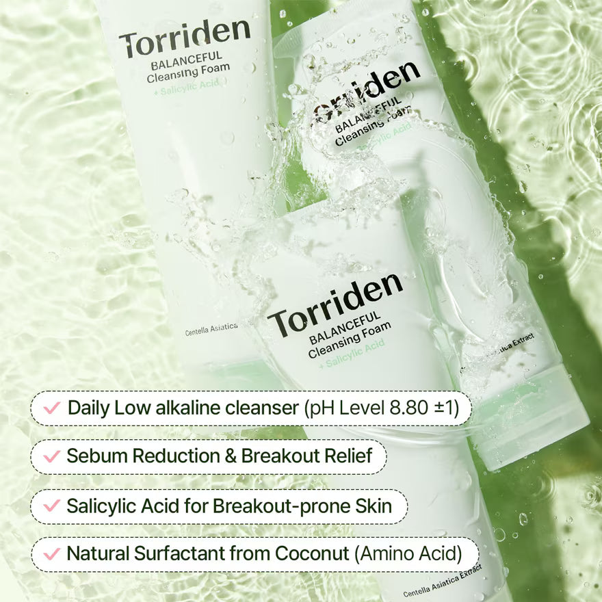 Torriden - Balanceful Cica Cleansing Foam (150ml)-thekimyoung.com
