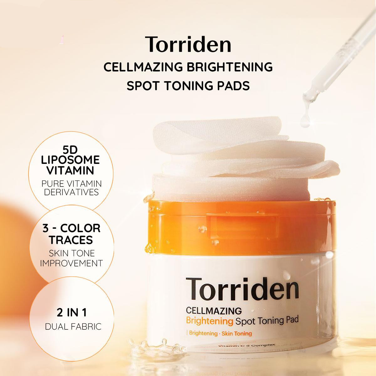 Torriden - Cellmazing Vita C Brightening Toning Pad (70 Pads)-thekimyoung.com