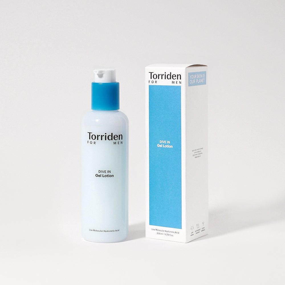 Torriden - Dive-in For Men Low Molecular Hyaluronic Acid Gel Lotion (200ml)-thekimyoung.com