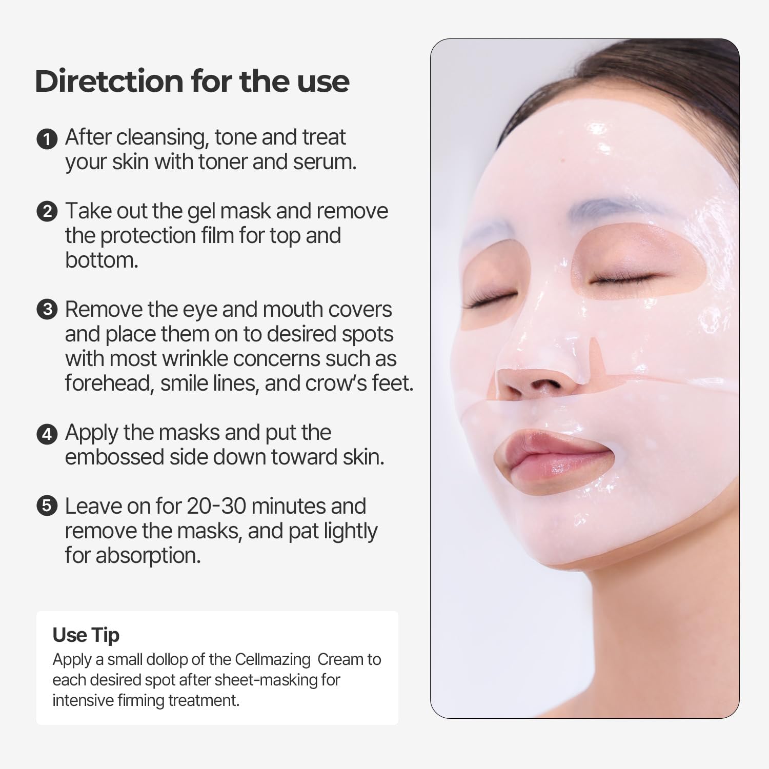 Torriden - Cellmazing Firming Gel Mask (Face & Neck) (4 Sheets)-thekimyoung.com