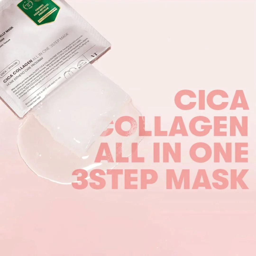 VT Cica Collagen All In One 3step Mask 1.5g+24g+1.5g Mask Sheet VT