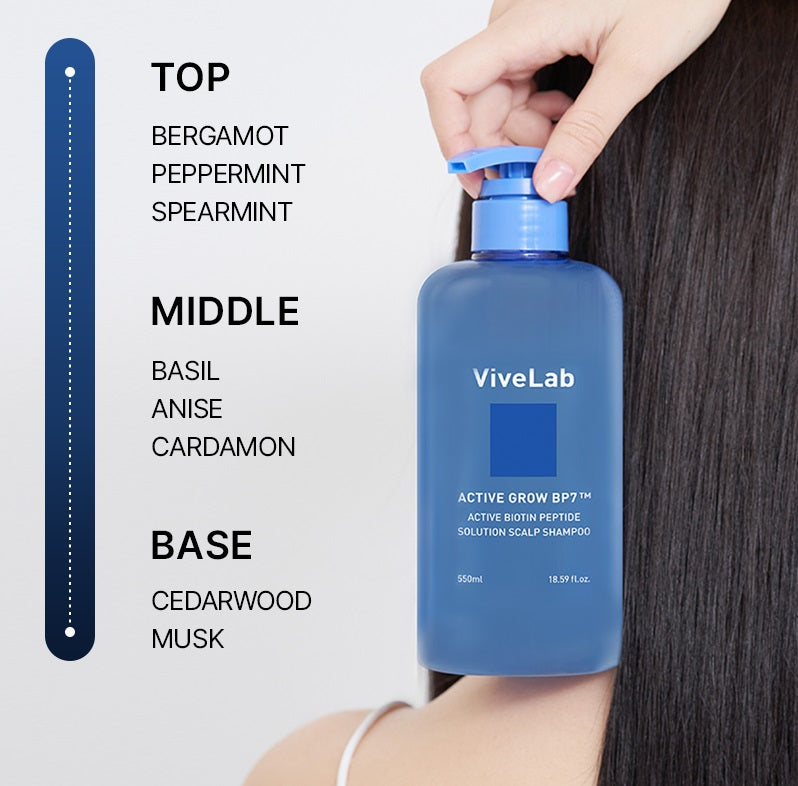 ViveLab Active Biotin Peptide Solution Scalp Shampoo 550ml-thekimyoung.com