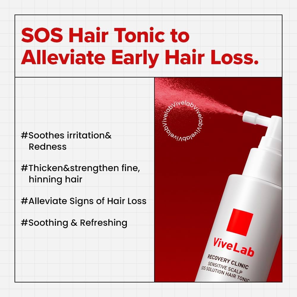 ViveLab Recovery Clinic Sensitive Scalp SOS Solution Hair Tonic 120ml-thekimyoung.com