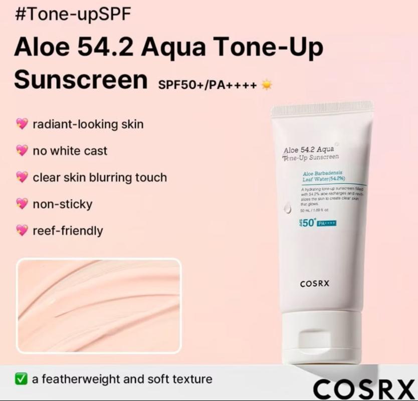 COSRX Aloe 54.2 Aqua Tone-up Sunscreen SPF 50+ PA++++ 50ml Sunscreen COSRX