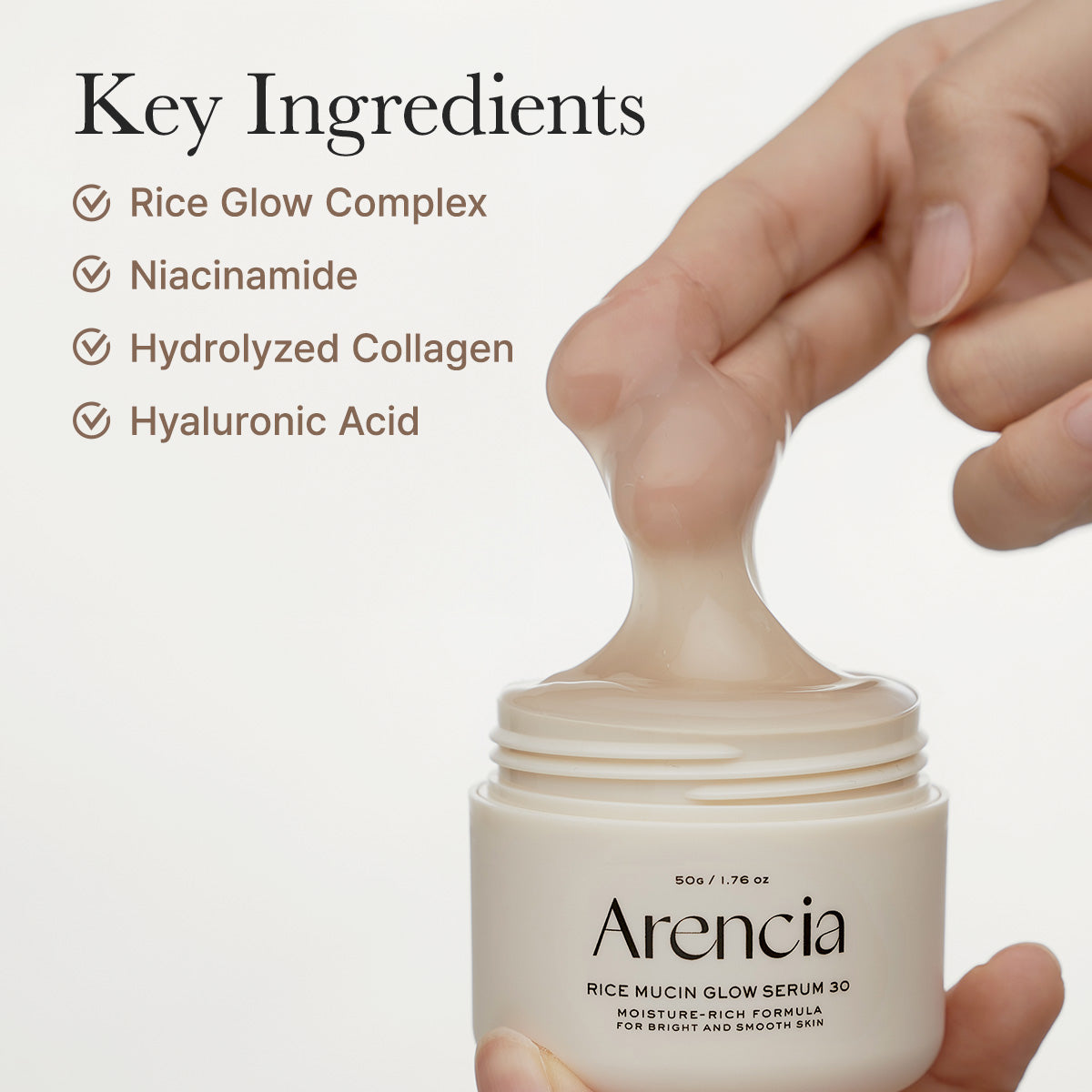Arencia - Rice Mucin Glow Overnight Serum 30 (50ml)-thekimyoung.com