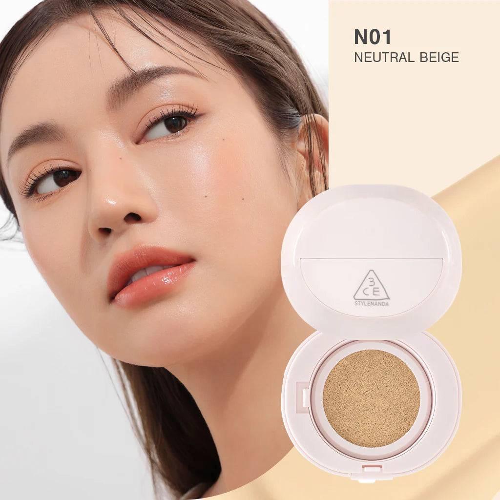 3CE Bare Cover Cushion 15g (SPF40, PA++) MAKEUP Cushion 3CE #N01 Neutral Beige