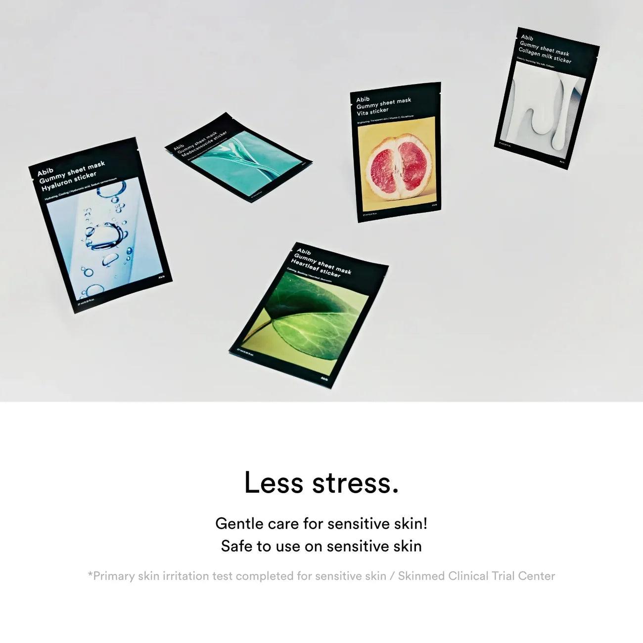 Abib Gummy sheet mask Collagen milk sticker 27ml X 10pc Mask Sheet Abib