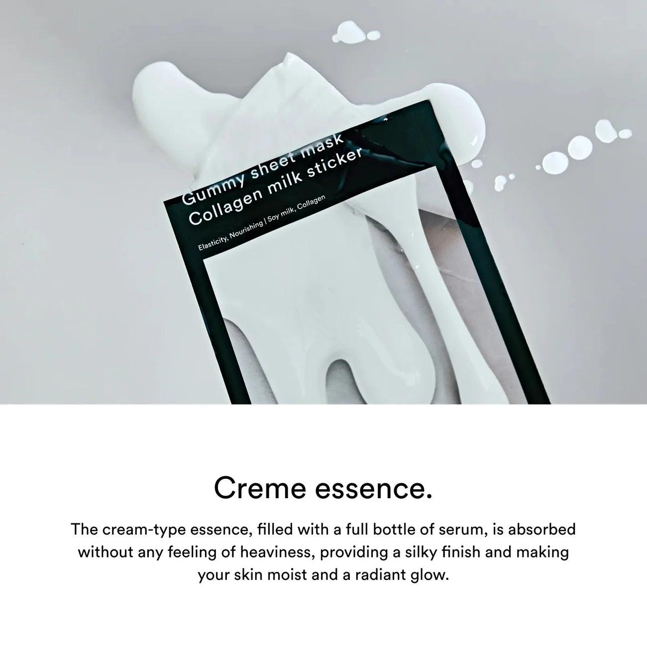 Abib Gummy sheet mask Collagen milk sticker 27ml X 10pc Mask Sheet Abib