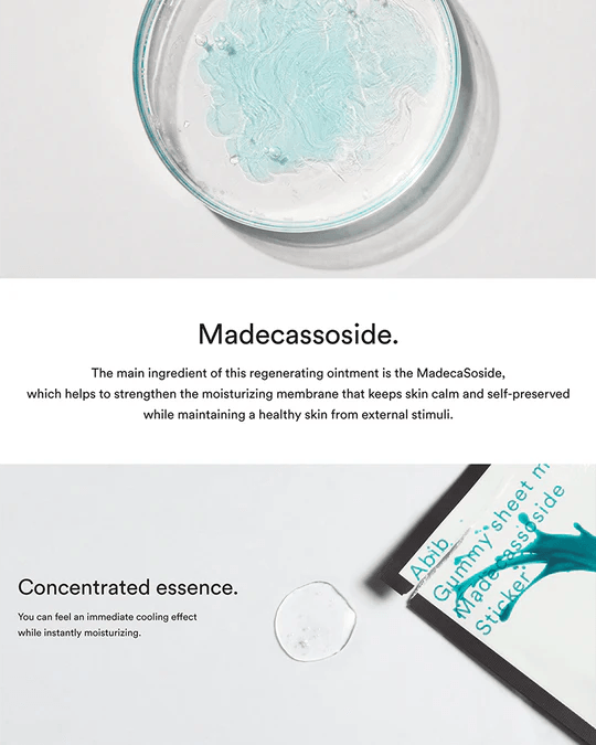 Abib Gummy sheet mask Madecassoside sticker 27ml X 10 Pc Mask Sheet Abib