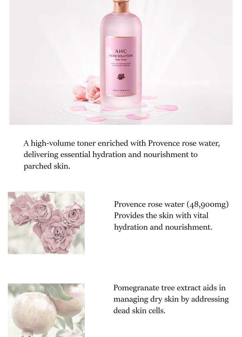 AHC Herb Solution Rose Toner 500ml-thekimyoung.com