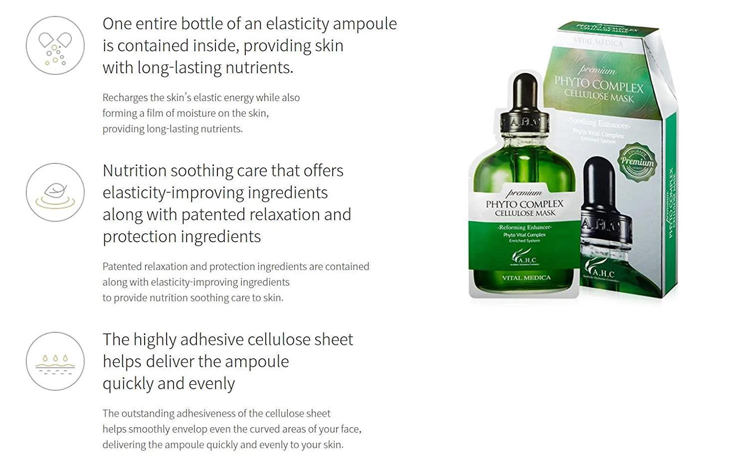 AHC Premium Phyto Complex Cellulose MASK Sheet 27ml x 5ea-thekimyoung.com