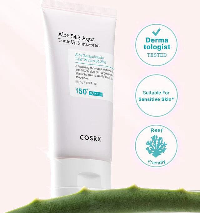 COSRX Aloe 54.2 Aqua Tone-up Sunscreen SPF 50+ PA++++ 50ml Sunscreen COSRX