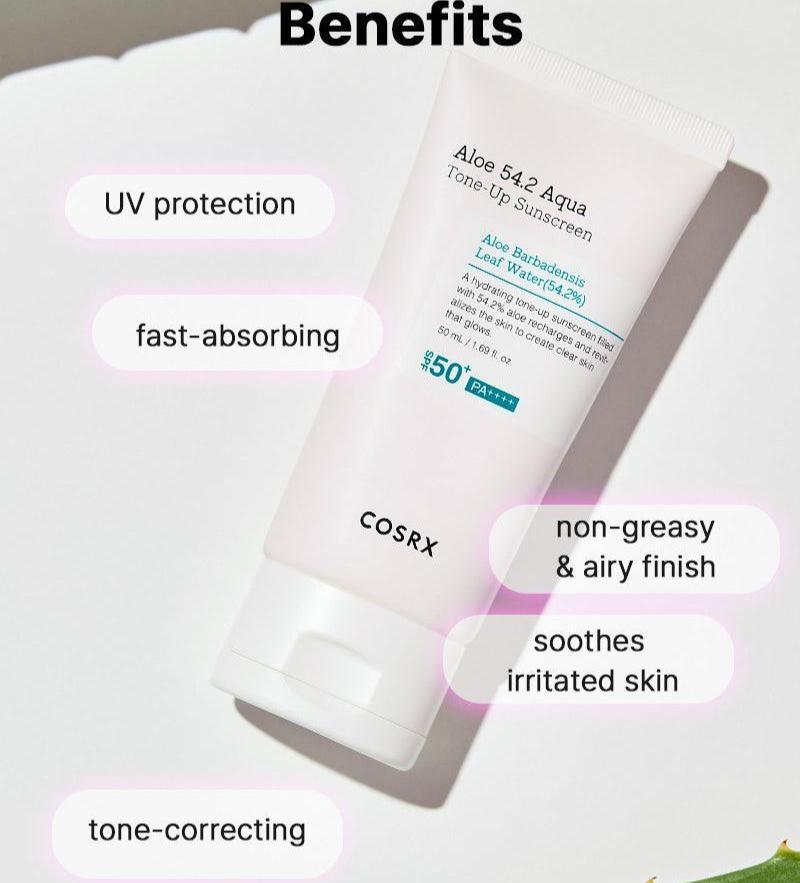 COSRX Aloe 54.2 Aqua Tone-up Sunscreen SPF 50+ PA++++ 50ml Sunscreen COSRX