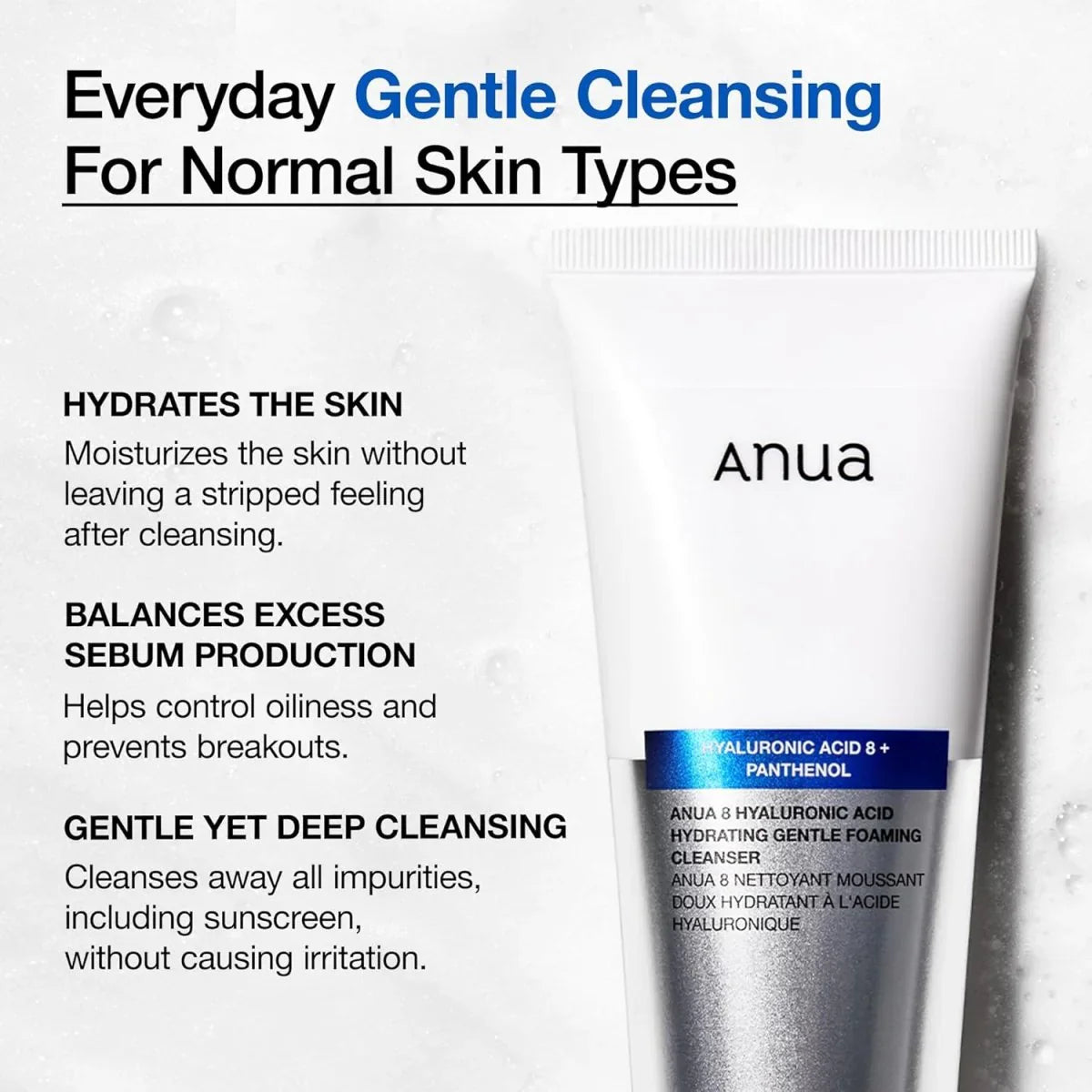 Anua 8 Hyaluronic Acid Gentle Gel Cleanser 150ml-thekimyoung.com