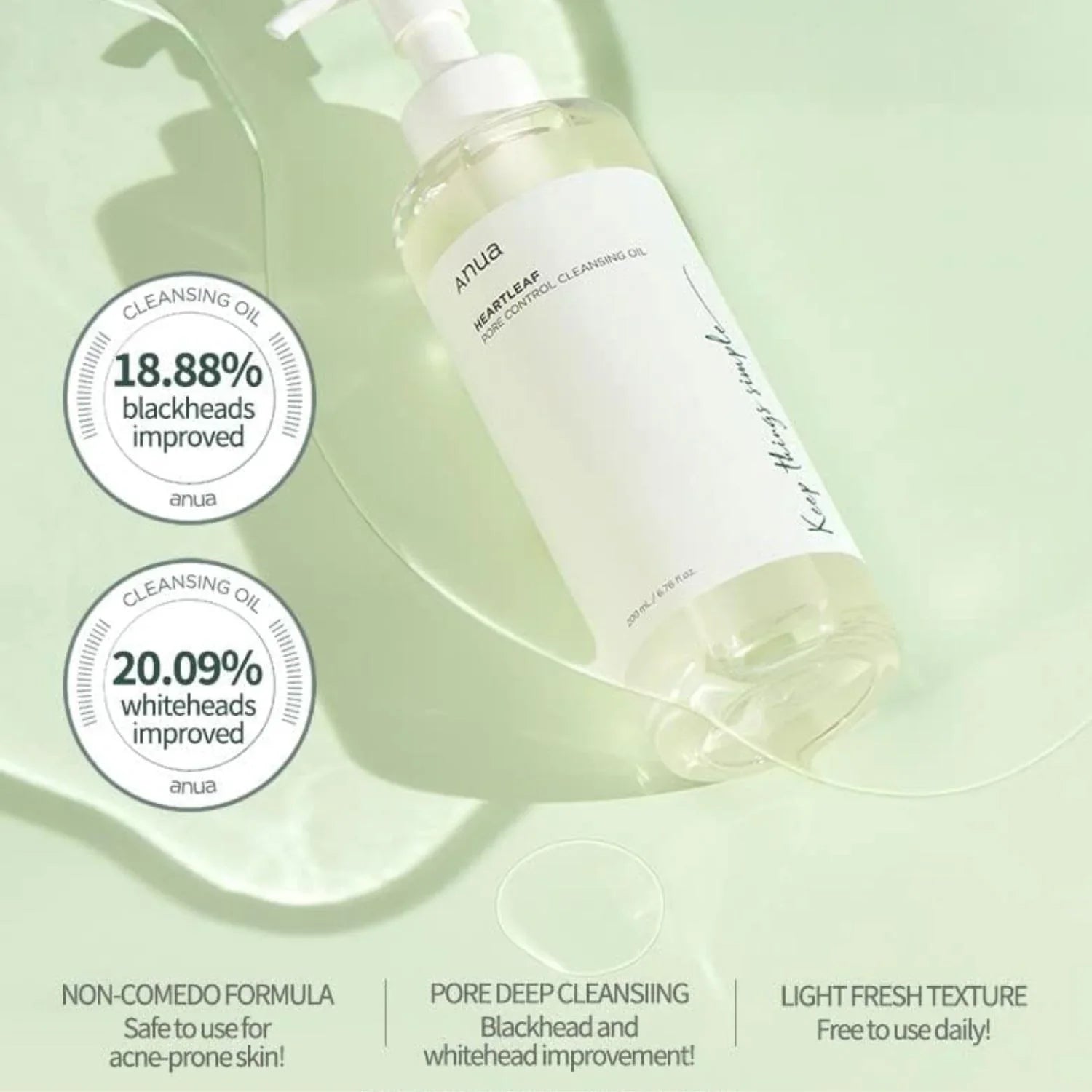 Anua Heartleaf Pore Control Cleansing Oil 200ml+200ml (Double Pack) CLEANSING OIL Anua
