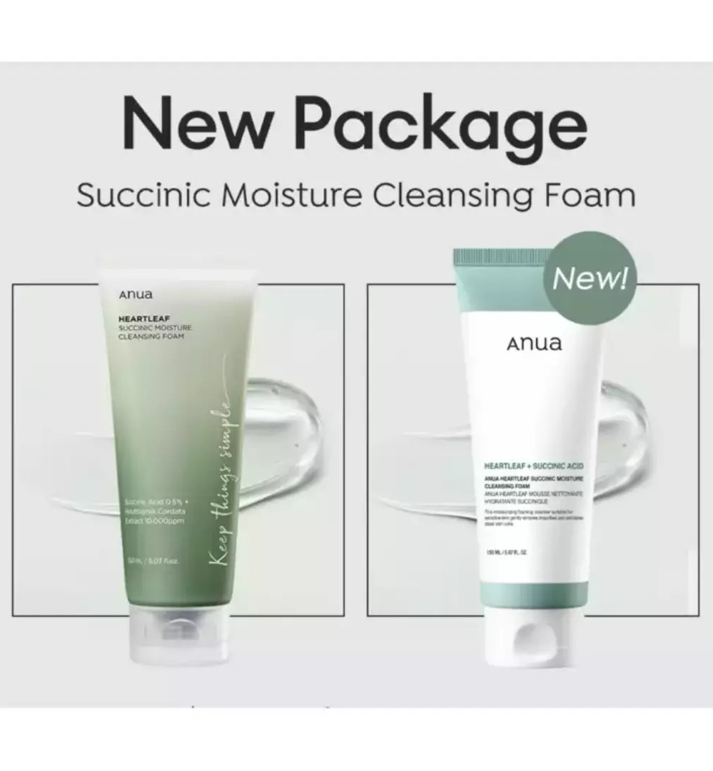 Anua Heartleaf Succinic Moisture Cleansing Foam 150ml-thekimyoung.com