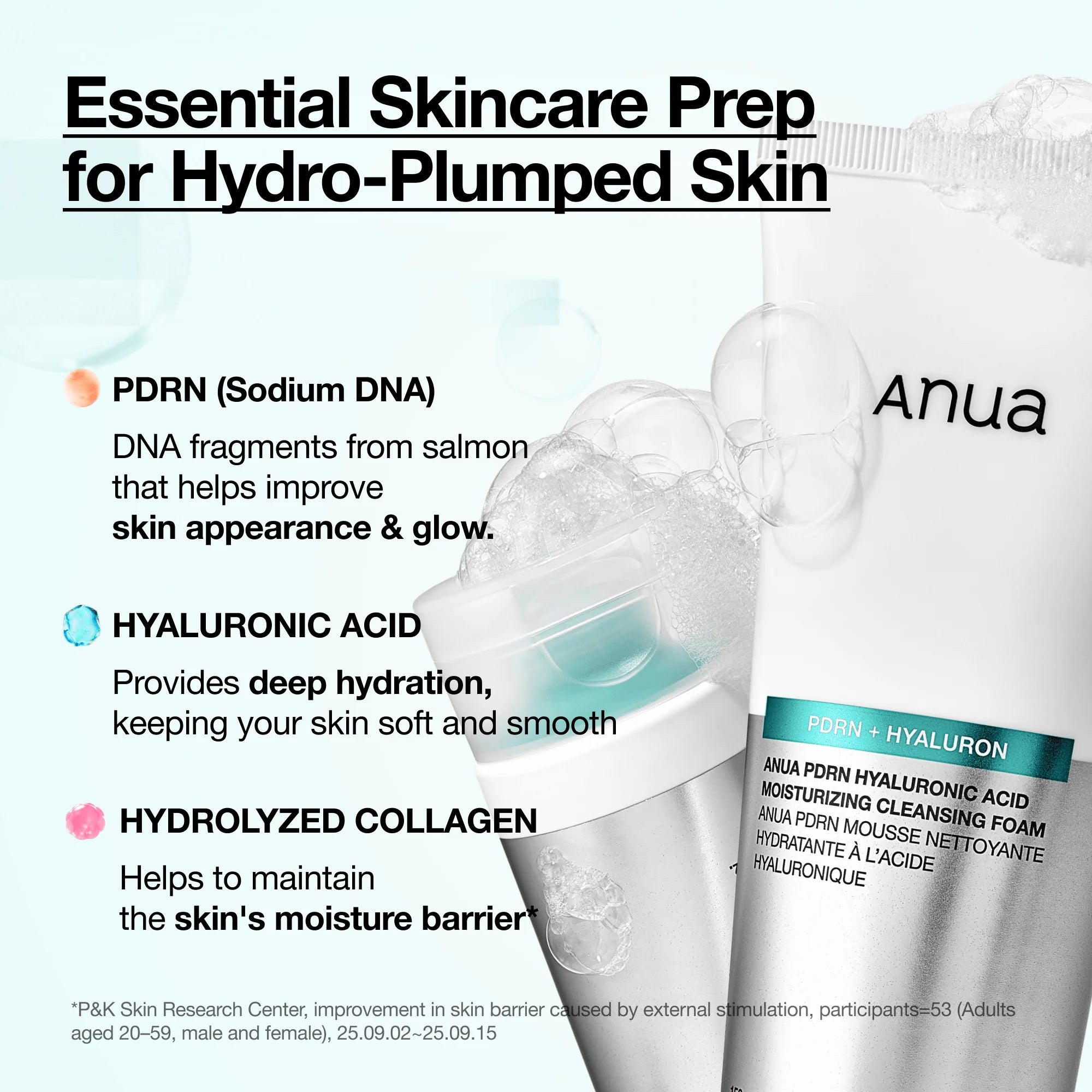 Anua - PDRN Hyaluronic Acid Moisturizing Cleansing Foam 150ml-thekimyoung.com