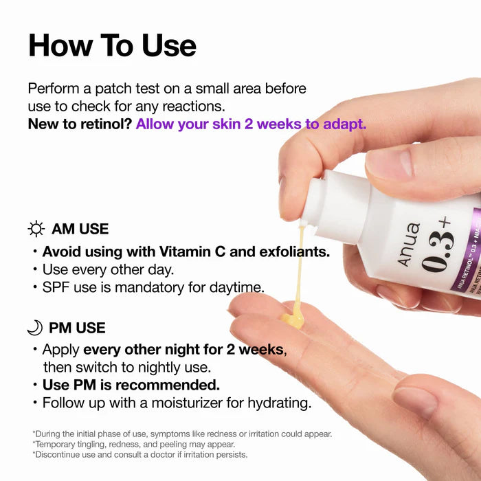 Anua - Retinol 0.3% + Niacin Renewing Serum 30ml-thekimyoung.com
