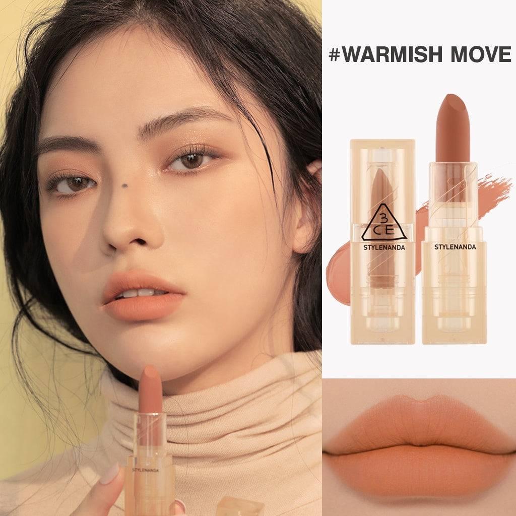 3CE Soft Matte Lipstick 3.5g (Warm VS Cool) (6 Colors) Lipstick 3CE #Warmish Move