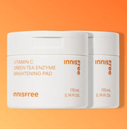 innisfree Vitamin C Green Tea Enzyme Brightening Pad 170ml+170ml (Double Pack) Toner Pad innisfree