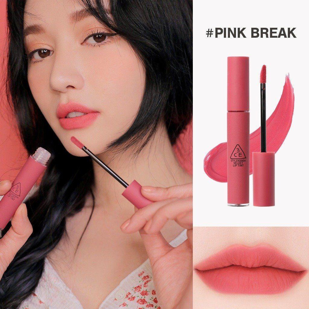 3CE Velvet Lip Tint 4g #PINK BREAK-thekimyoung.com
