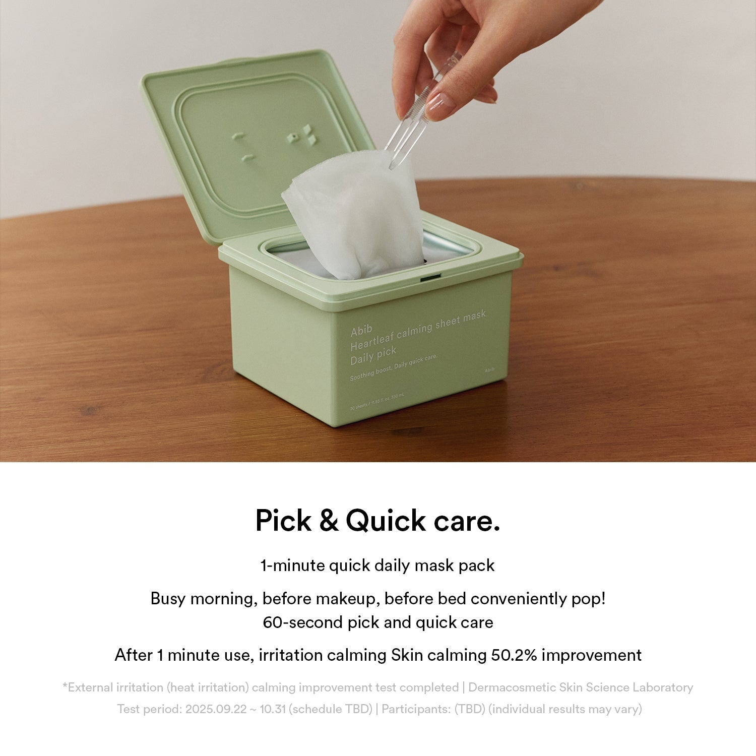 Abib - Heartleaf calming sheet mask Daily pick (30 Sheets)-thekimyoung.com