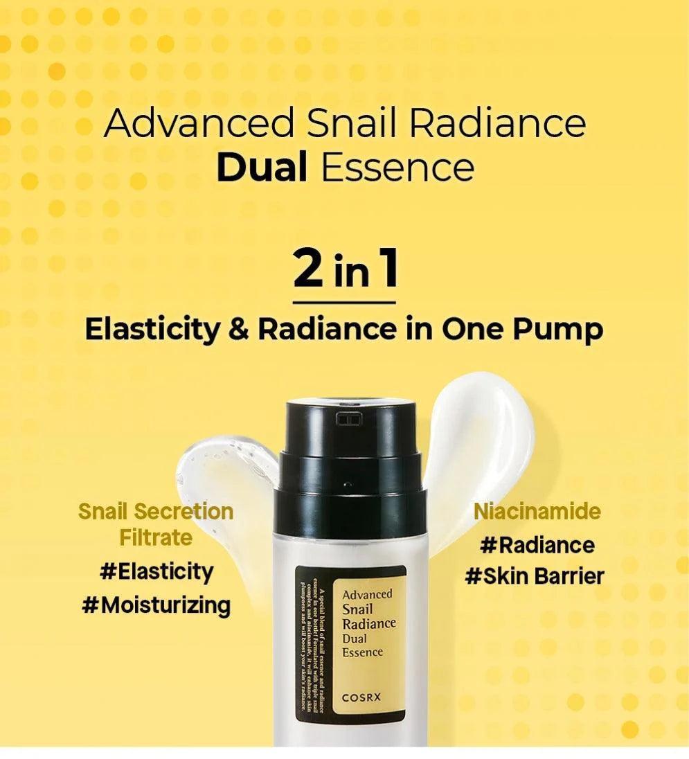 COSRX Advanced Snail Radiance Dual Essence 80ml-thekimyoung.com