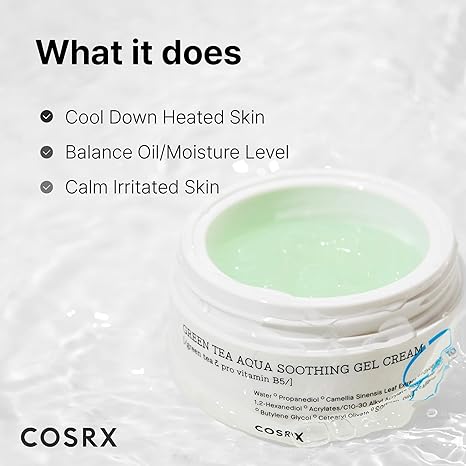 COSRX - Hydrium Green Tea Aqua Soothing Gel Cream (50ml)-thekimyoung.com