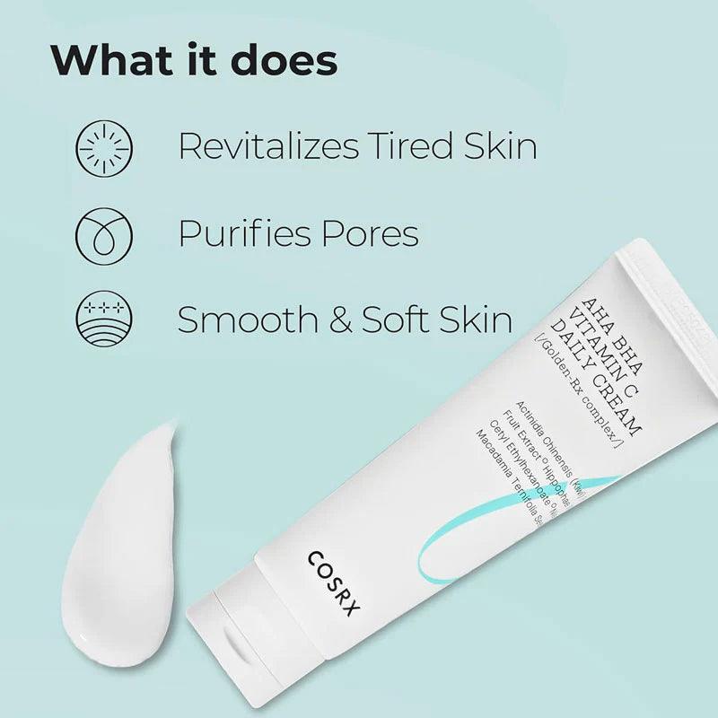 COSRX AHA/BHA Refresh Vitamin C Daily Cream 50ml-thekimyoung.com
