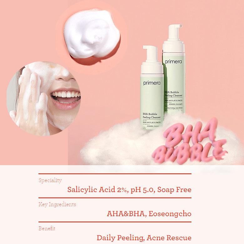primera - BHA Bubble Peeling Cleanser (200ml)-thekimyoung.com