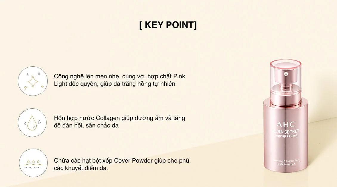AHC AURA SECRET TONE UP CREAM SPF30 PA++ 50ml X 2ea Tone Up Cream AHC
