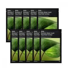 Abib Gummy sheet mask Heartleaf sticker 27ml X 10pc Mask Sheet Abib