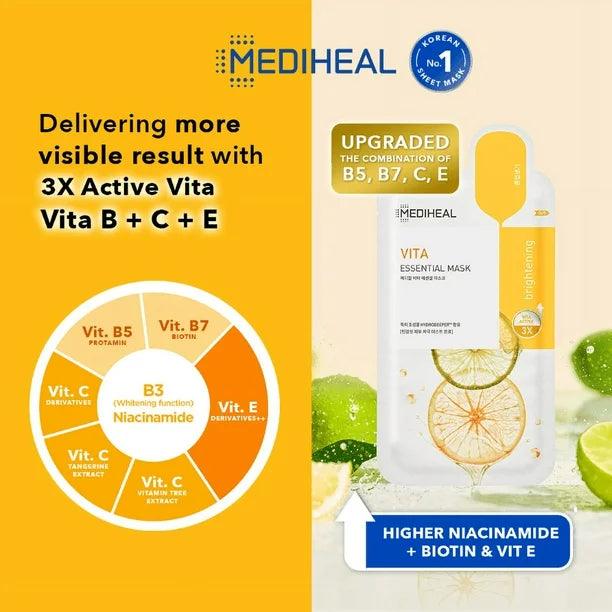 MEDIHEAL Vitamin C Essential Mask Sheet 10P-thekimyoung.com