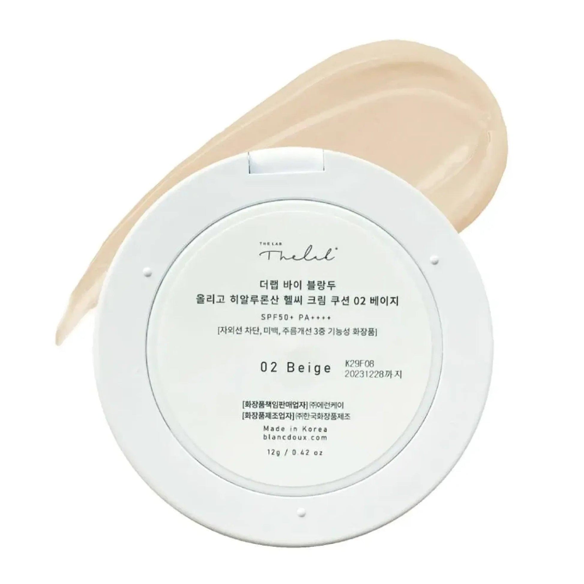 THE LAB by blanc doux - Oligo Hyaluronic Acid Healthy Cream Cushion 12g Cushion Foundation THE LAB by blanc doux #02 Beige