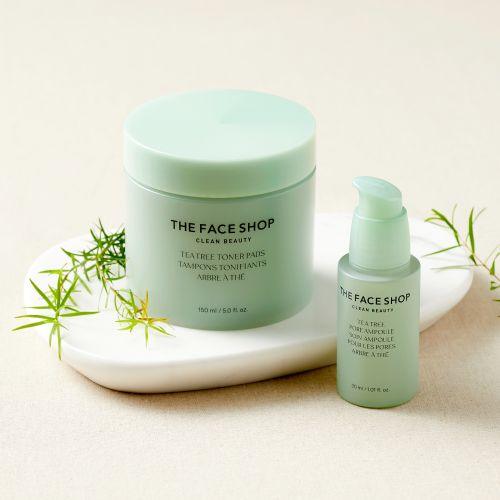 THE FACE SHOP Tea Tree Toner Pads 150ml (70 Sheets)-thekimyoung.com