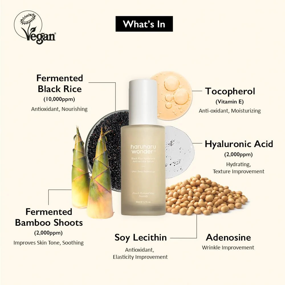 haruharu wonder - Black Rice Hyaluronic Anti-wrinkle Serum 50ml-thekimyoung.com