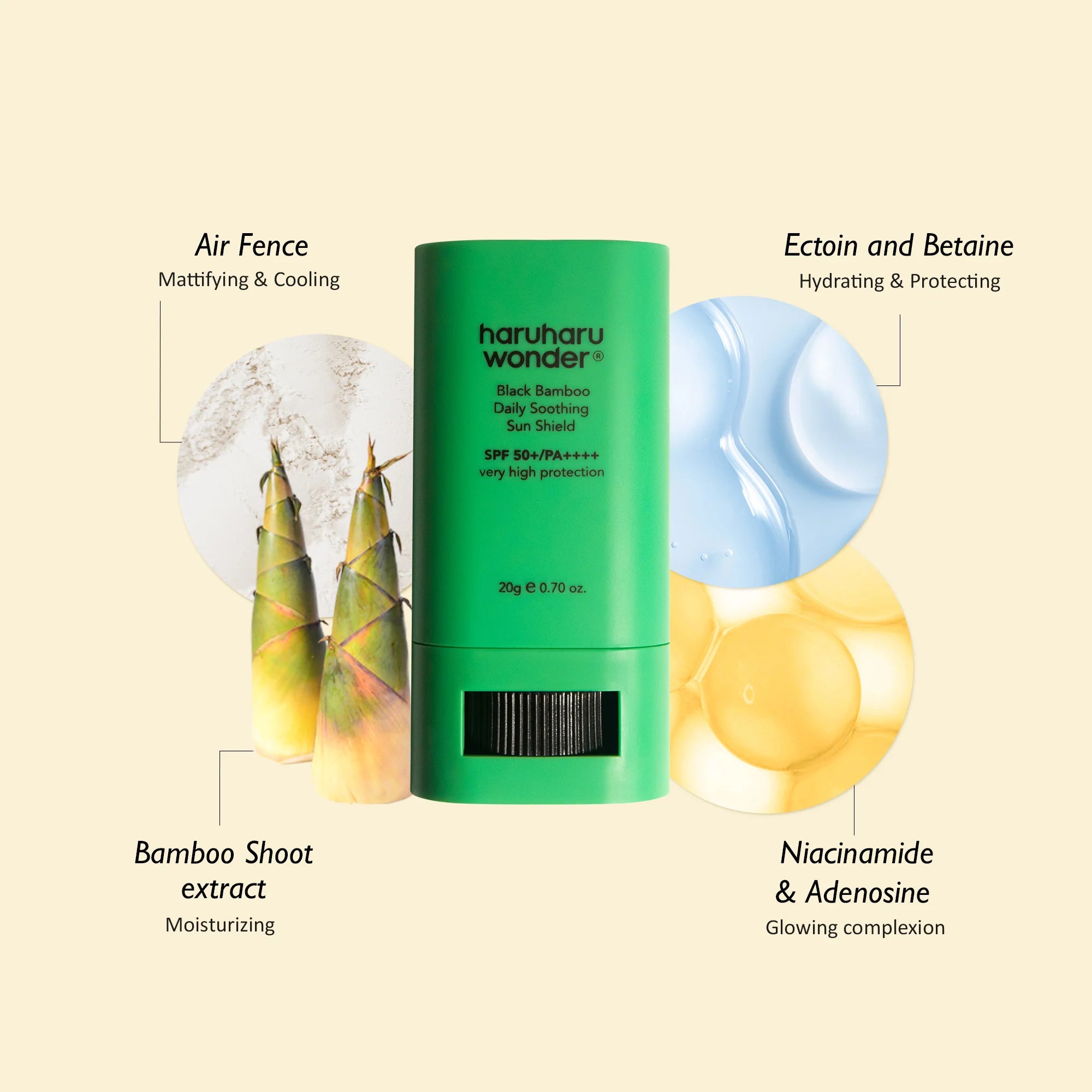 haruharu wonder - Black Bamboo Daily Soothing Sun Shield 20ml-thekimyoung.com
