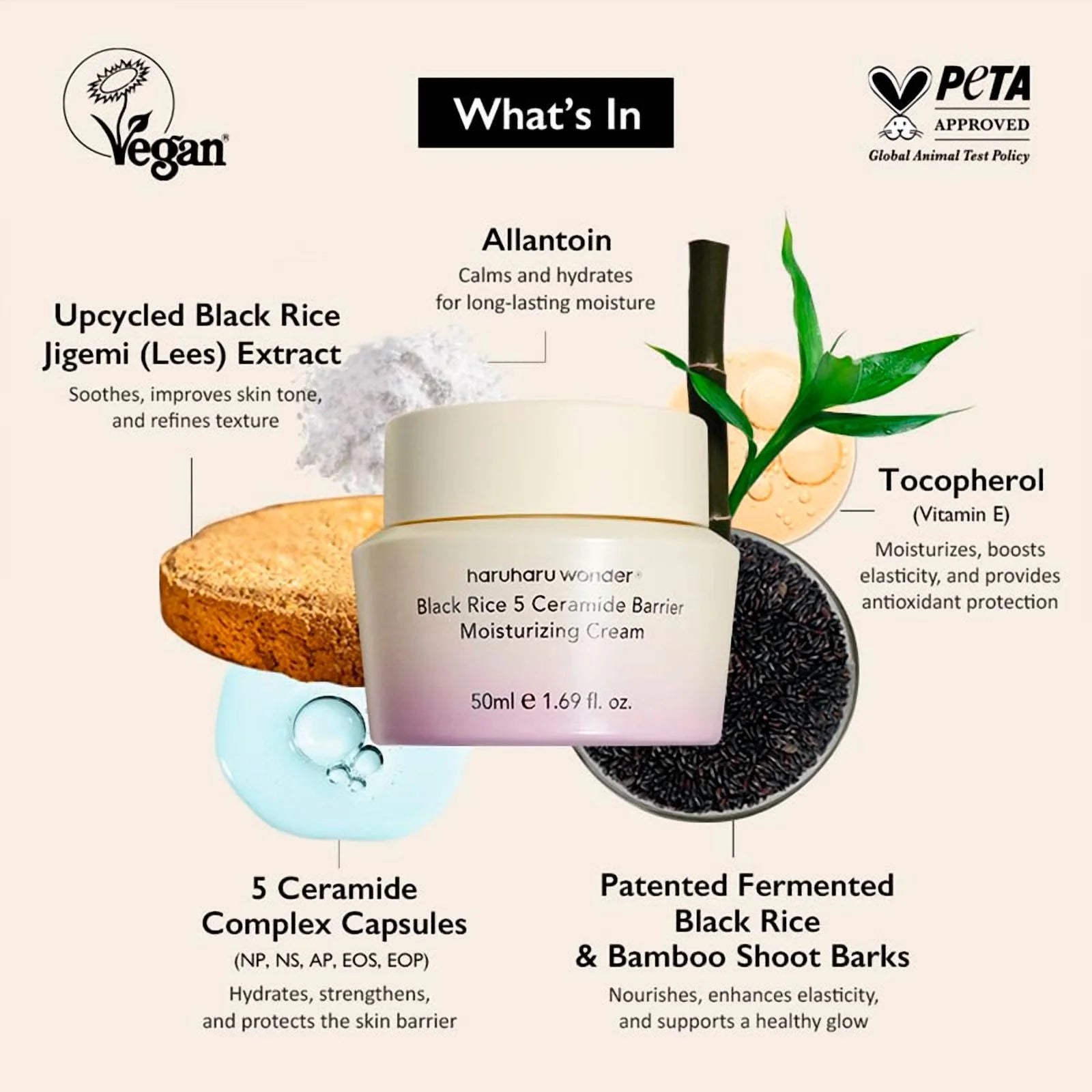 haruharu wonder - Black Rice 5 Ceramide Barrier Moisturizing Cream 50ml-thekimyoung.com