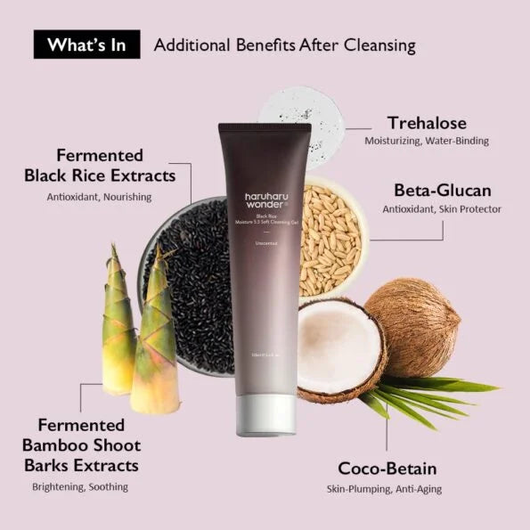 haruharu wonder - Black Rice Moisture 5.5 Soft Cleansing Gel (Unscented) 100ml-thekimyoung.com