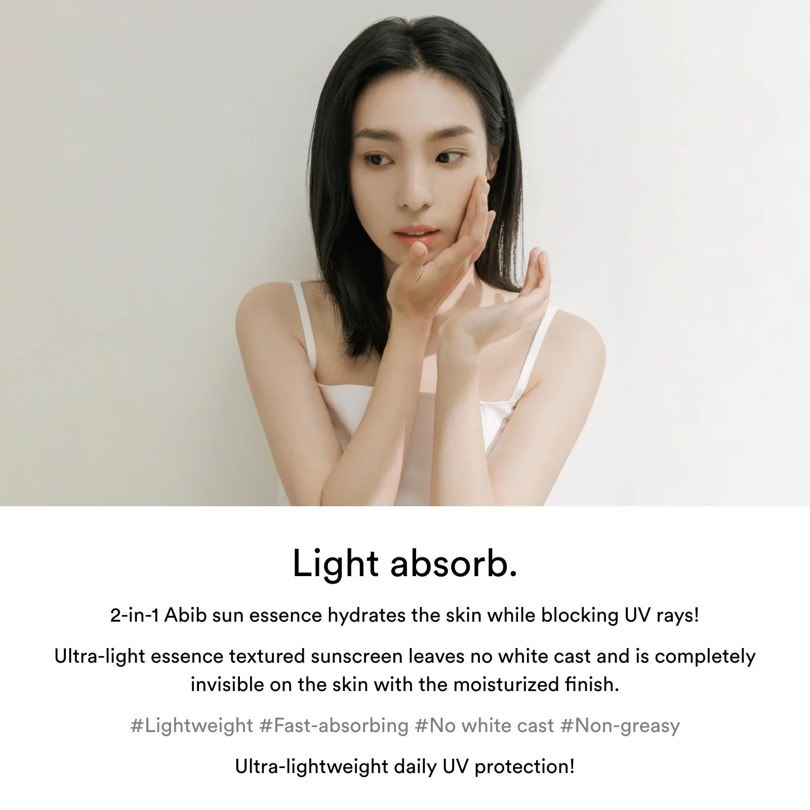 Abib Heartleaf sun essence Calming drop 50ml (SPF50+ PA++++)-thekimyoung.com