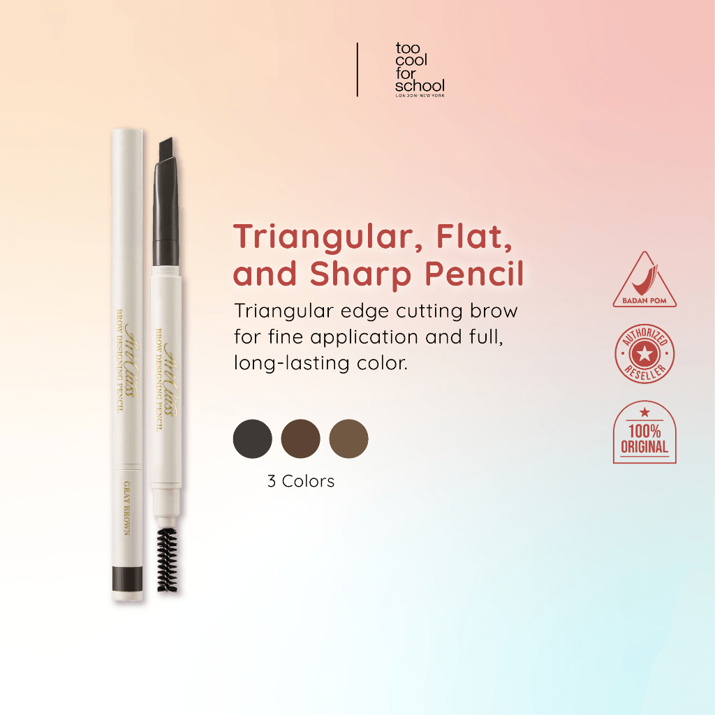 [TOO COOL FOR SCHOOL] Artclass Brow Designing Pencil 0.18g (3 Colors) Eyebrow Pencil TOO COOL FOR SCHOOL