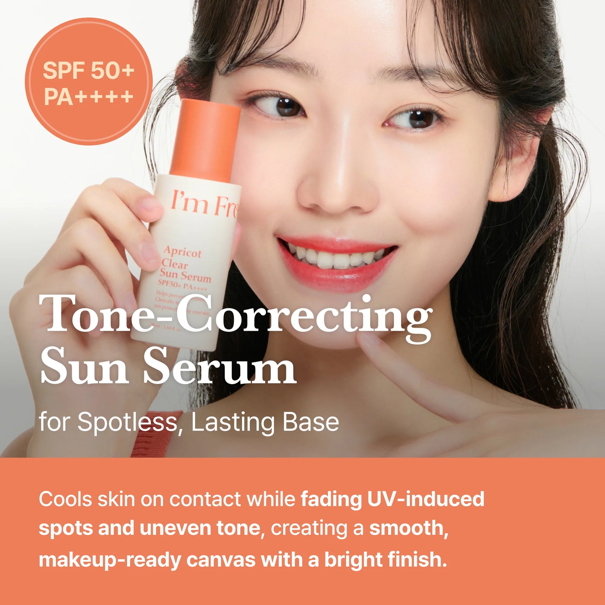 I'm From - Apricot Clear Sun Serum SPF 50+ PA++++ (50ml)-thekimyoung.com