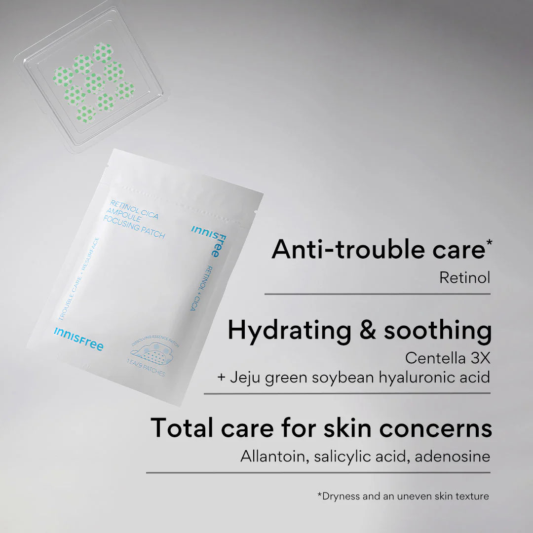innisfree Retinol Cica Ampoule Focusing Patch 1ea/9 patches-thekimyoung.com