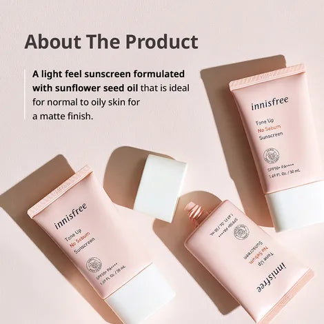 Innisfree Tone Up No Sebum Sunscreen SPF50+ PA++++ 50ml Sunscreen innisfree