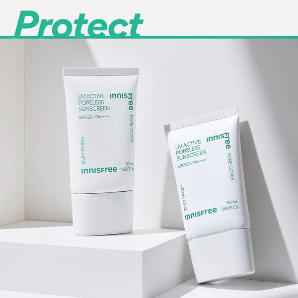 innisfree UV Active Poreless Sunscreen SPF50+ PA++++ (50ml)-thekimyoung.com