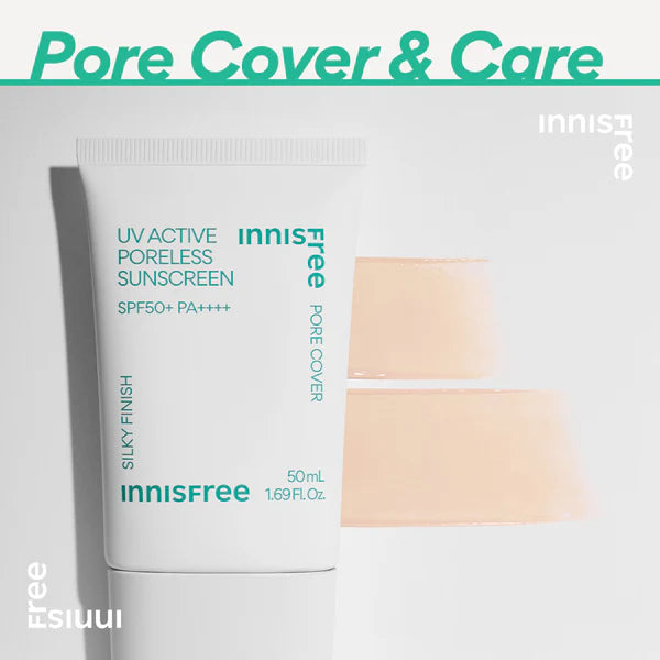 innisfree UV Active Poreless Sunscreen SPF50+ PA++++ (50ml)-thekimyoung.com