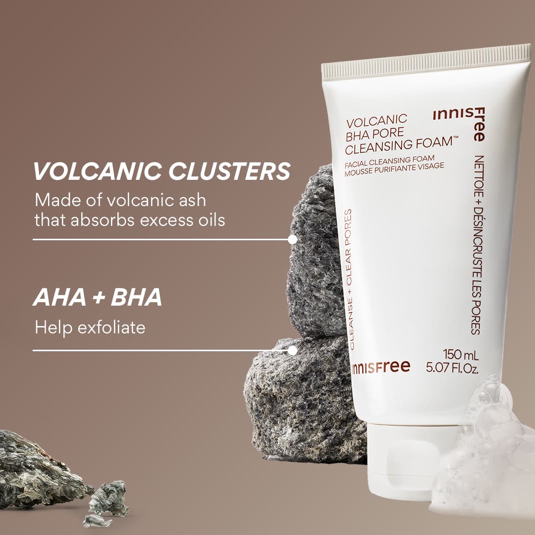 innisfree Volcanic BHA Pore Cleansing Foam 150ml-thekimyoung.com