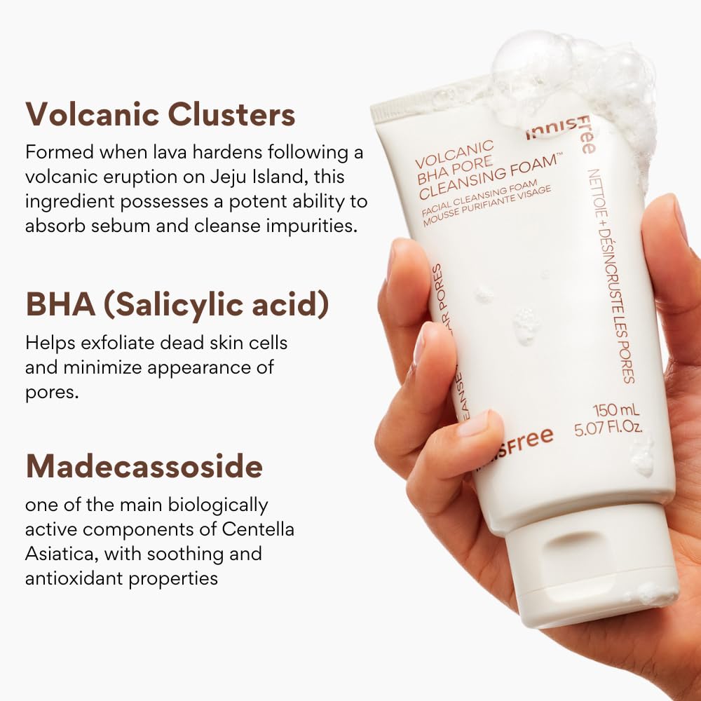 innisfree Volcanic BHA Pore Cleansing Foam 150ml-thekimyoung.com